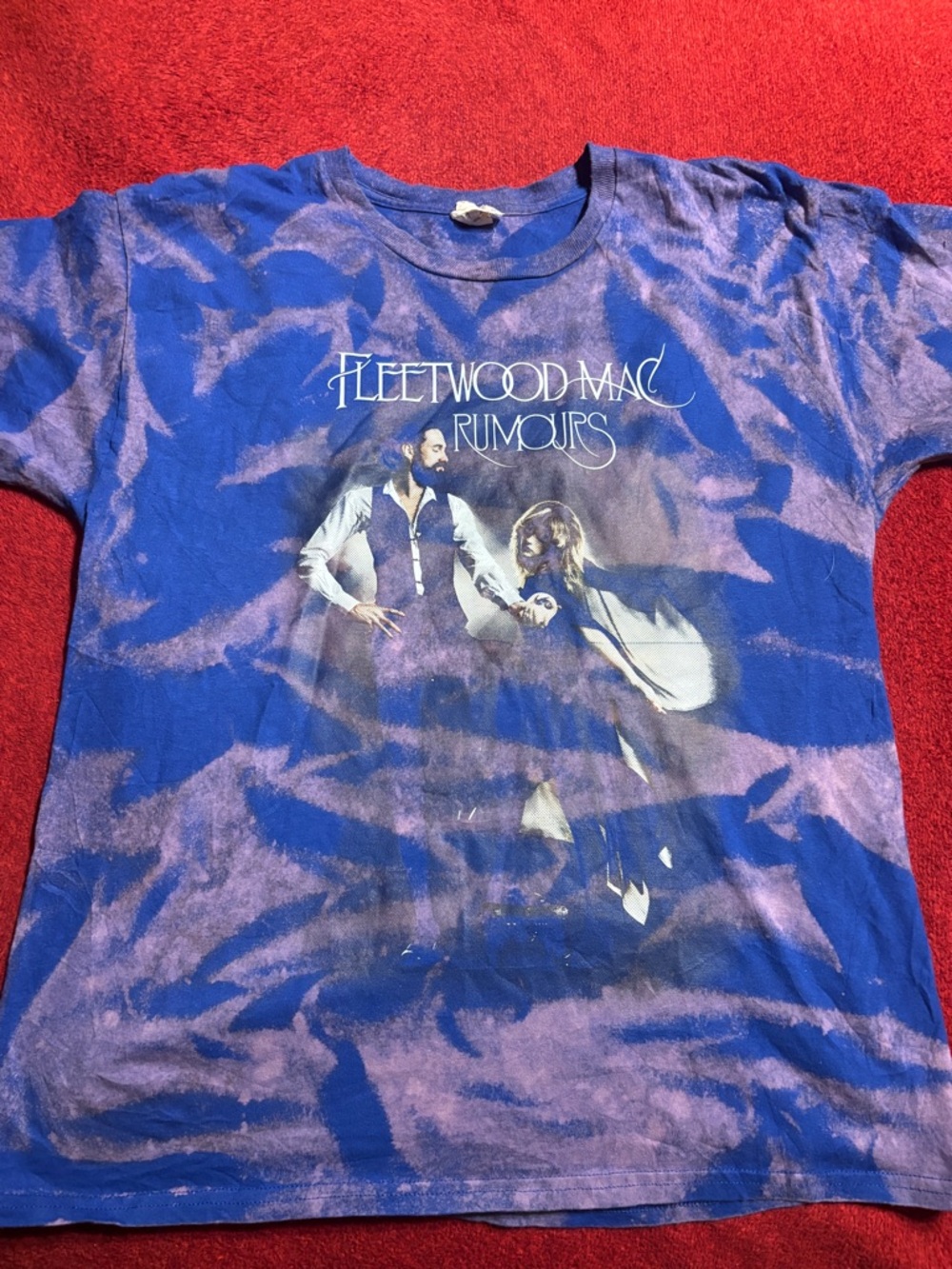 Fleetwood Mac Rumours Tie-Dye Graphic Tee - Blue/Purple Size Medium. Rare